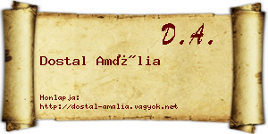 Dostal Amália névjegykártya